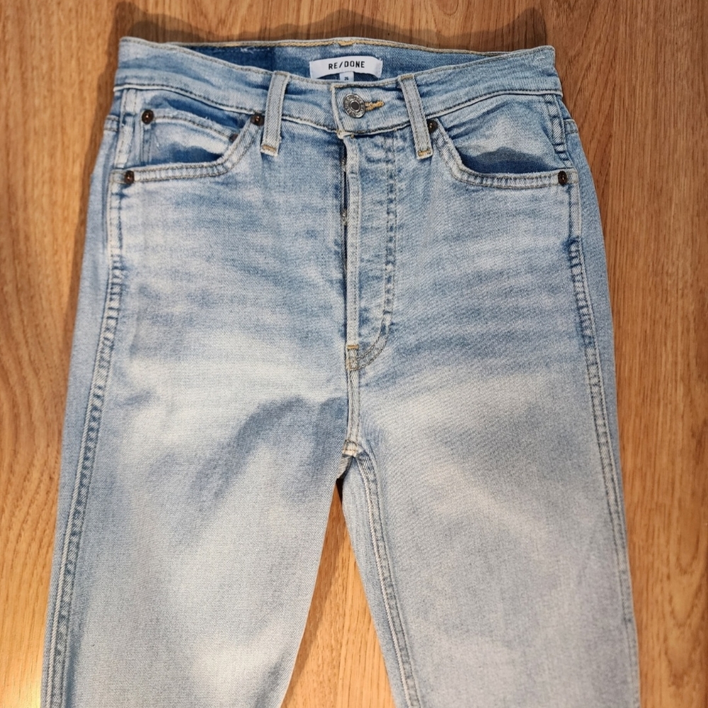 Re/Done Blue Straight Leg Vintage Jeans